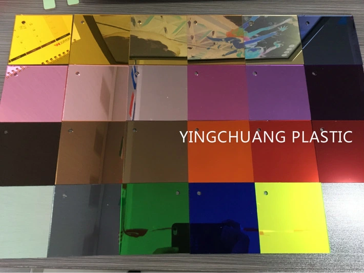 Factory Wholesale Price 2mm Thick Gold Acrylic Plexiglass Plastic Mirror Sheet for Display