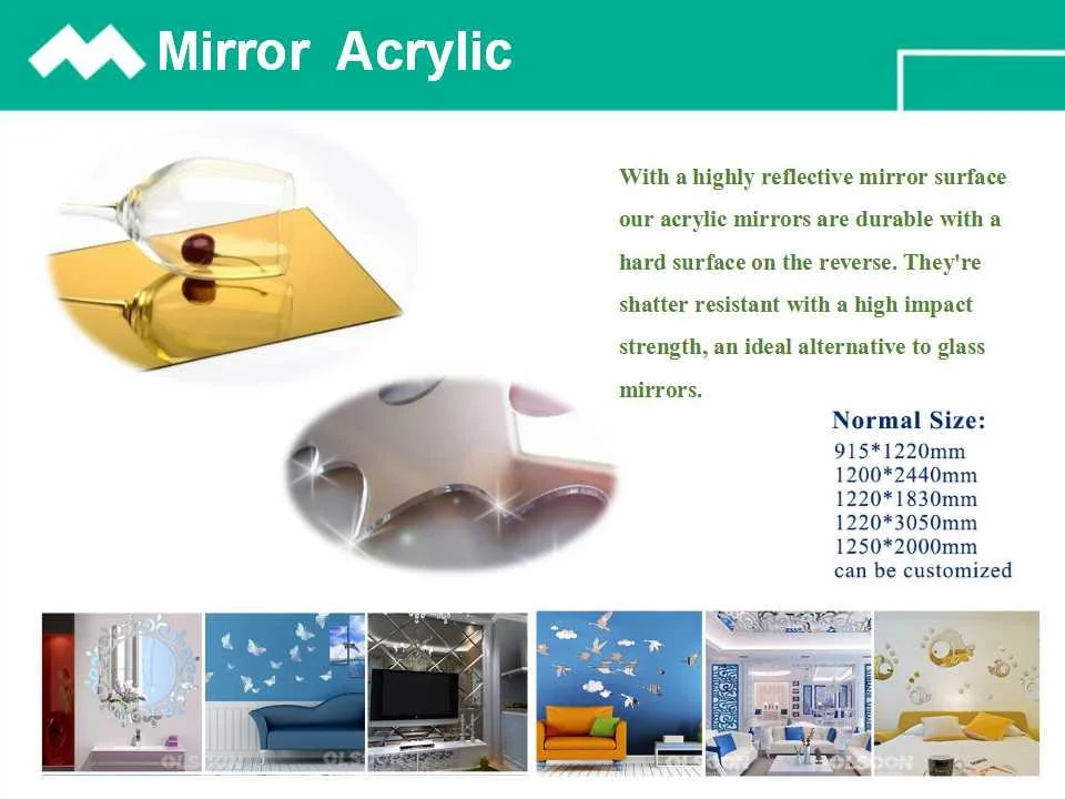 Customizable Adhesive Acrylic Wall Mirror with Various Shapes